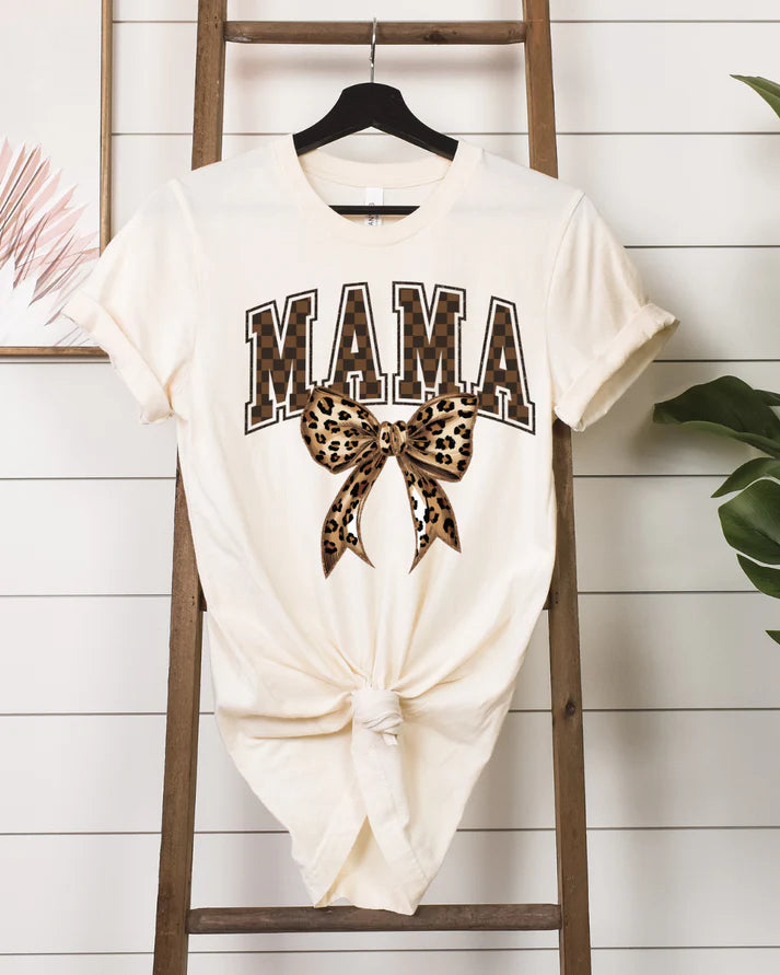 Checkered Mama w/Cheetah Bow