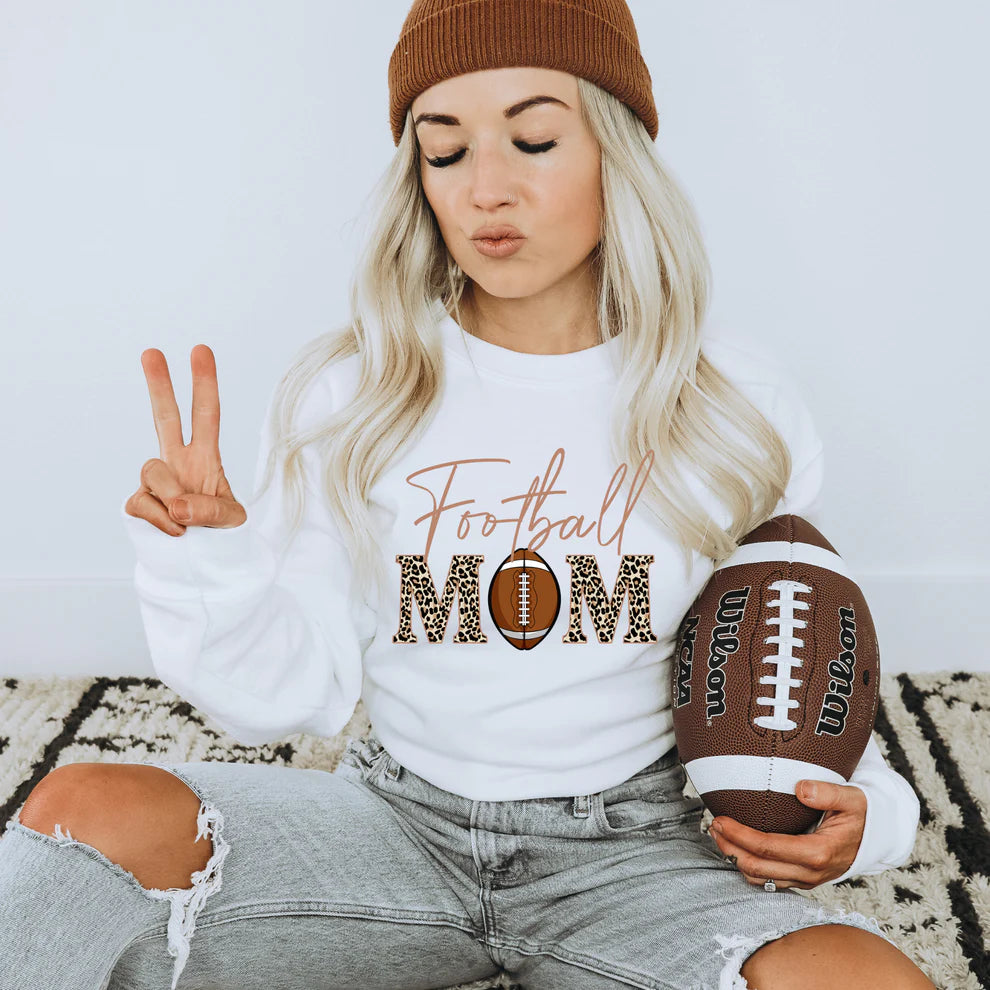 Football Mom in Cheetah Print
