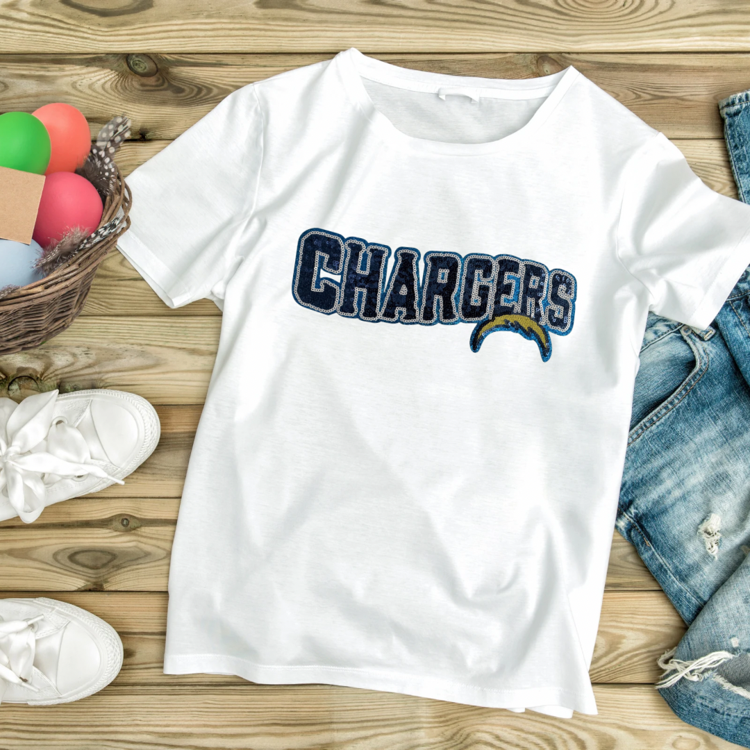 Chargers sequin patch